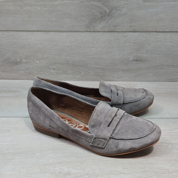 Sam Edelman Women Etiene Gray Suede Slip On Loafers Comfty Sz 7.5M - Picture 1 of 11
